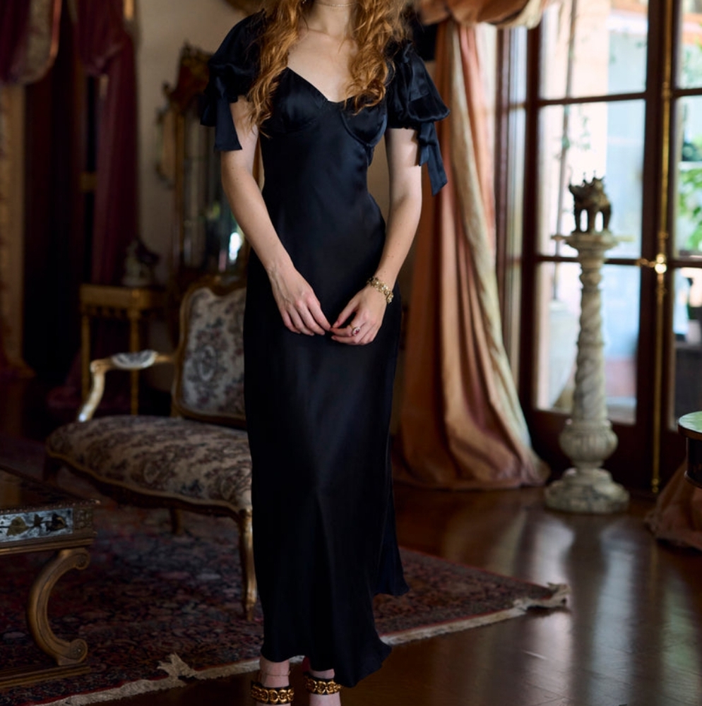 Selkie Black Maxi Dress